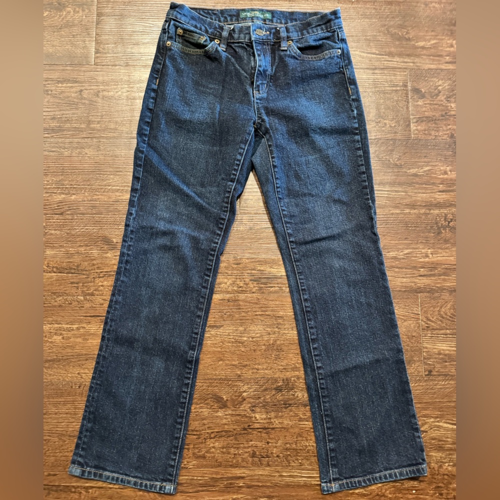 Ralph Lauren Blue Straight Leg Jeans with Classic Indigo Wash